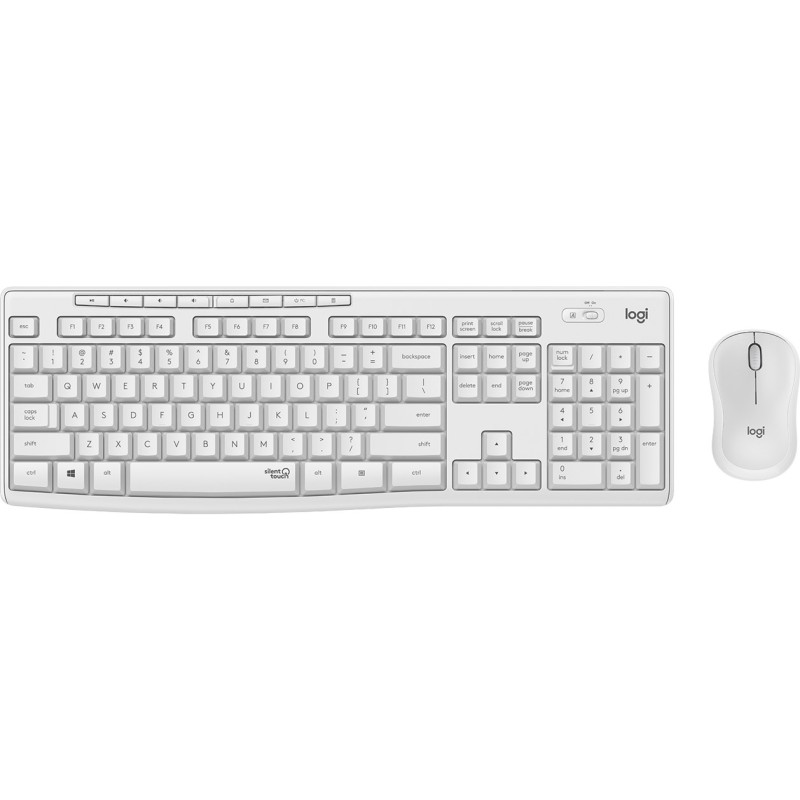 Logitech MK295 Silent Wireless Combo keyboard RF Wireless QWERTY US International White Logitech MK295 Silent Wireless Combo keyboard RF Wireless QWERTY US International White