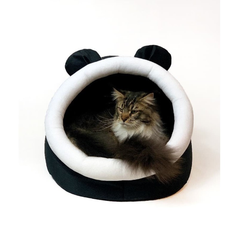 GO GIFT cat bed - black and white - 40x45x34 cm GO GIFT cat bed - black and white - 40x45x34 cm