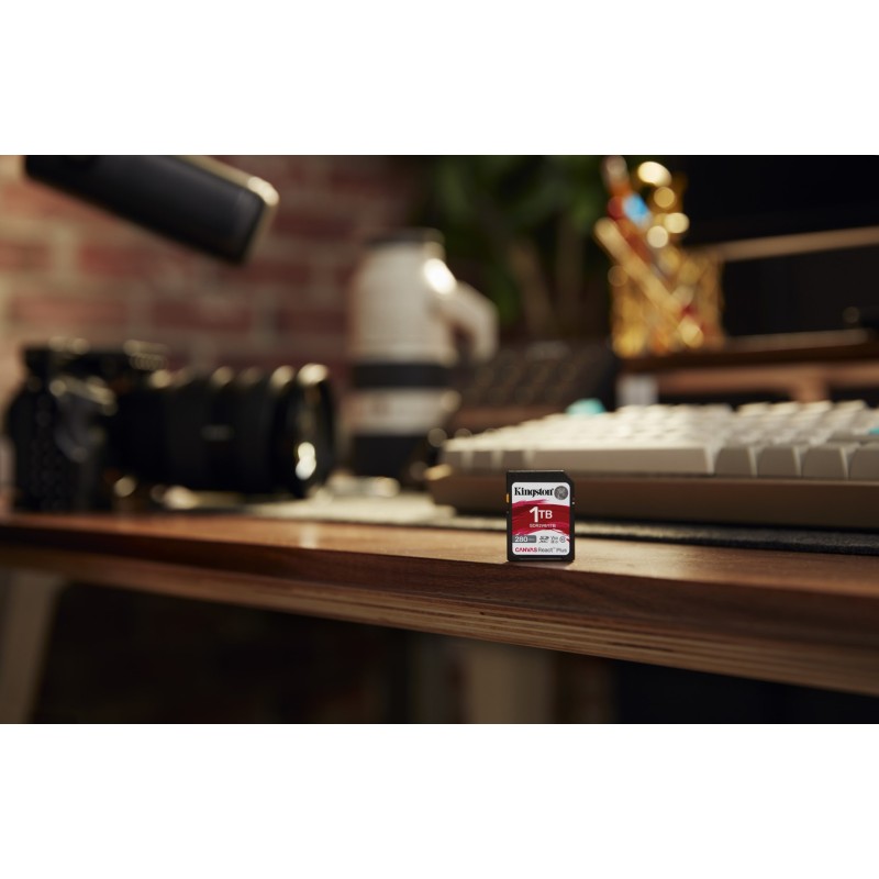 Kingston Technology 1TB Canvas React Plus SDXC UHS-II 280R/150W U3 V60 for Full HD/4K Kingston Technology 1TB Canvas React Plus SDXC UHS-II 280R/150W U3 V60 for Full HD/4K