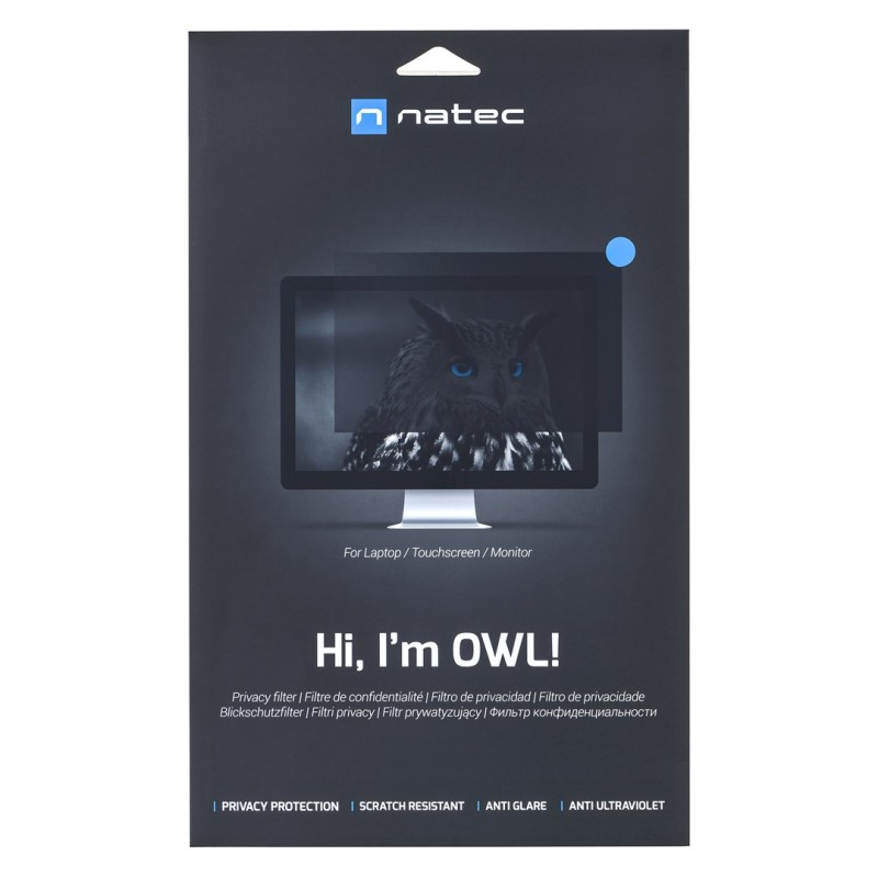 NATEC Owl Frameless display privacy filter 35.6 cm (14 NATEC Owl Frameless display privacy filter 35.6 cm (14