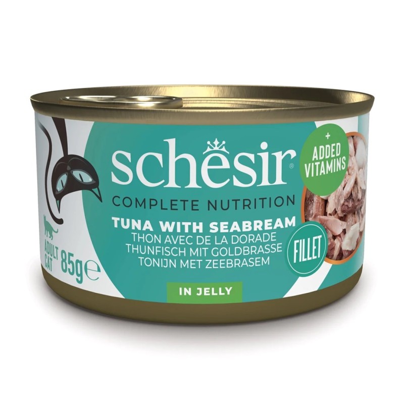 SCHESIR in jelly Tuna with sea bream - wet cat food - 85 g SCHESIR in jelly Tuna with sea bream - wet cat food - 85 g