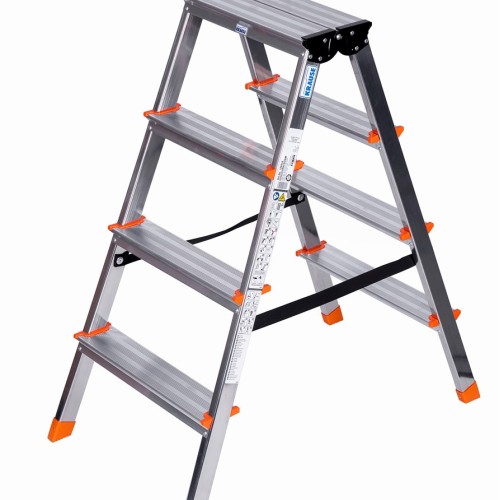 Krause Dopplo double-sided step ladder silver Krause Dopplo double-sided step ladder silver