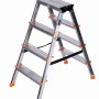Krause Dopplo double-sided step ladder silver