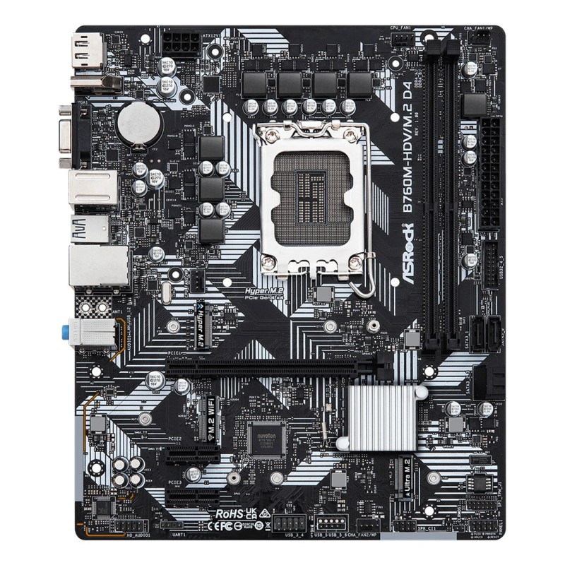 Asrock B760M-HDV/M.2 D4 Intel B760 LGA 1700 micro ATX Asrock B760M-HDV/M.2 D4 Intel B760 LGA 1700 micro ATX