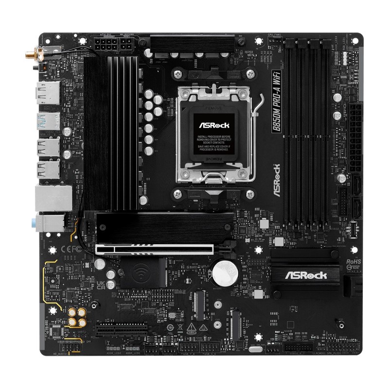 Asrock B850M Pro-A WiFi AMD B850 Socket AM5 micro ATX Asrock B850M Pro-A WiFi AMD B850 Socket AM5 micro ATX