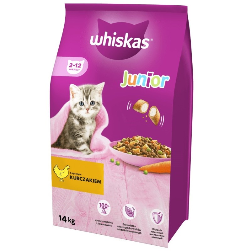 WHISKAS Junior with chicken - dry cat food - 14kg WHISKAS Junior with chicken - dry cat food - 14kg