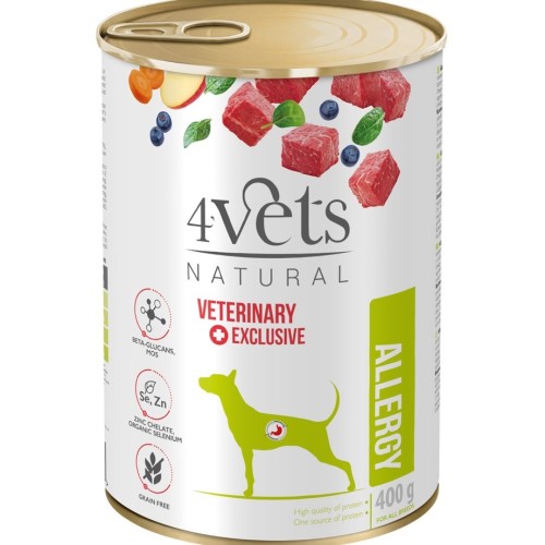 4VETS Natural Allergy Lamb Dog - wet dog food - 400 g 4VETS Natural Allergy Lamb Dog - wet dog food - 400 g