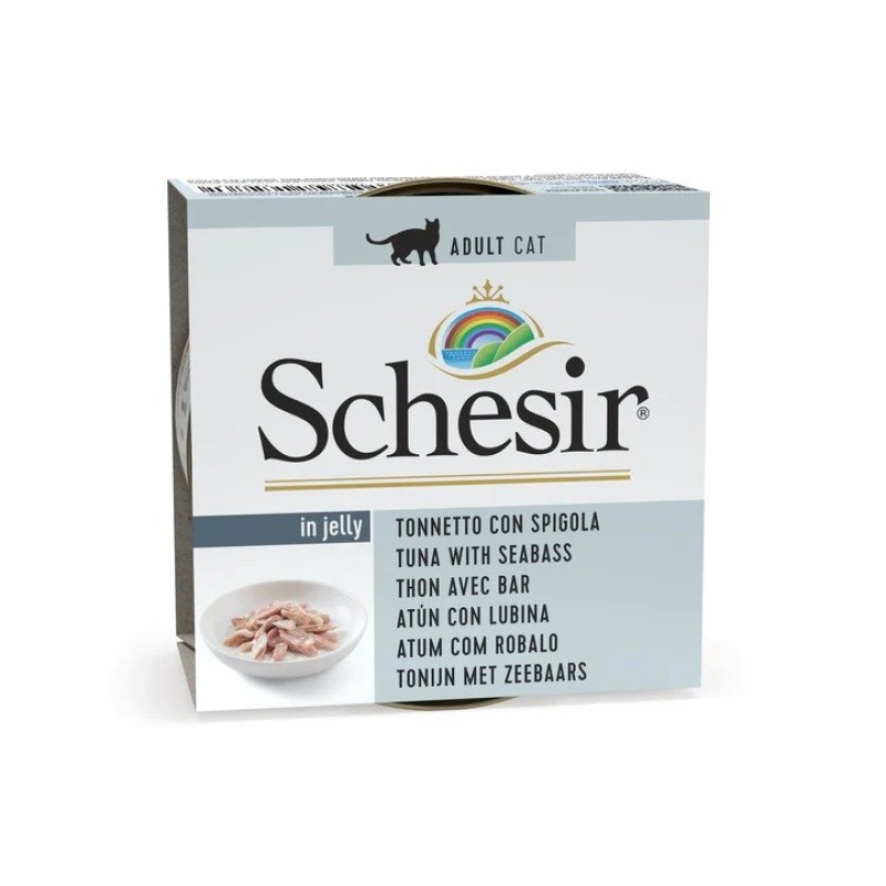 SCHESIR in jelly Tuna with sea bass - wet cat food - 85 g