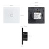 Touch-sensitive light switch MACLEAN Energy MCE702W single, glass, with round button White Touch-sensitive light switch MACLEAN Energy MCE702W single, glass, with round button White