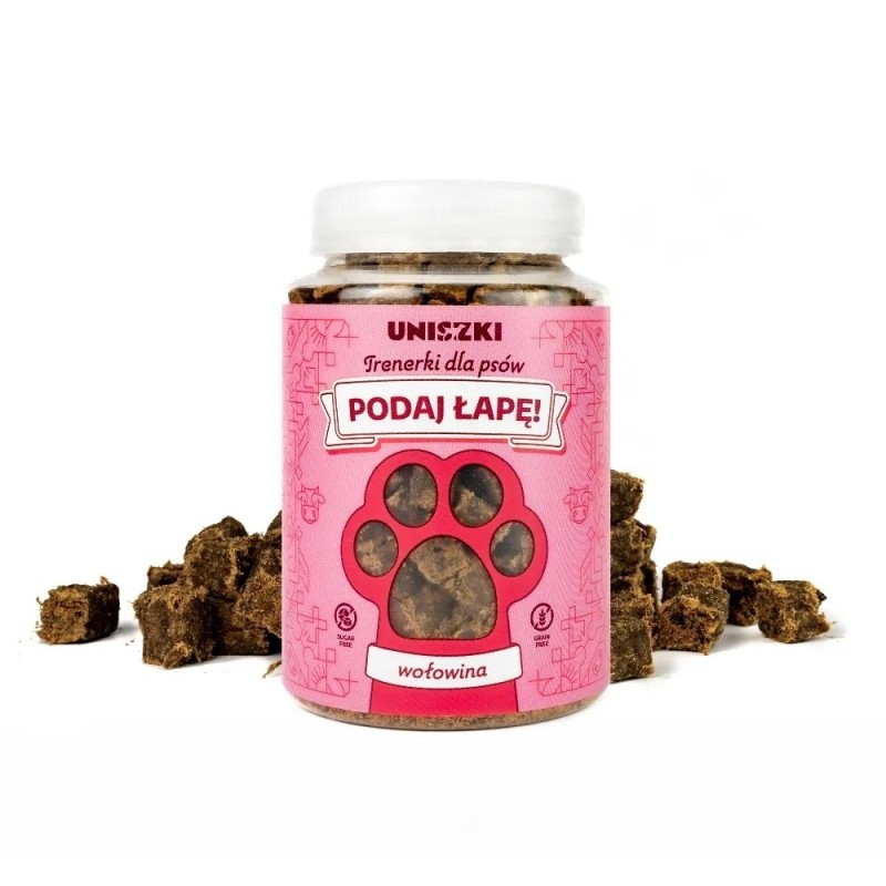 UNISZKI Podaj łapę Beef - dog treat - 210g UNISZKI Podaj łapę Beef - dog treat - 210g