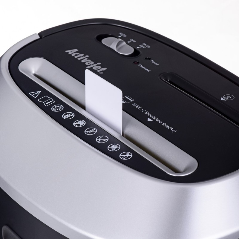 Activejet ASH-1201D Shredder for documents, black, silver. Activejet ASH-1201D Shredder for documents, black, silver.
