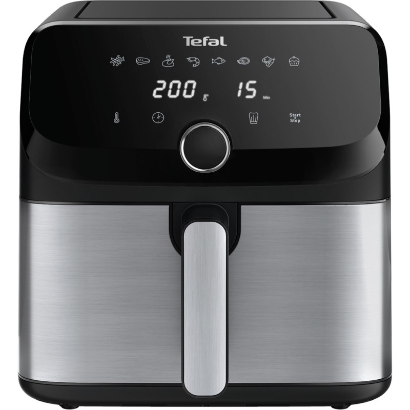 Tefal Easy Fry Mega EY855D10 fryer Single 7.5 L Stand-alone 2020 W Hot air fryer Black, Stainless steel Tefal Easy Fry Mega EY855D10 fryer Single 7.5 L Stand-alone 2020 W Hot air fryer Black, Stainless steel