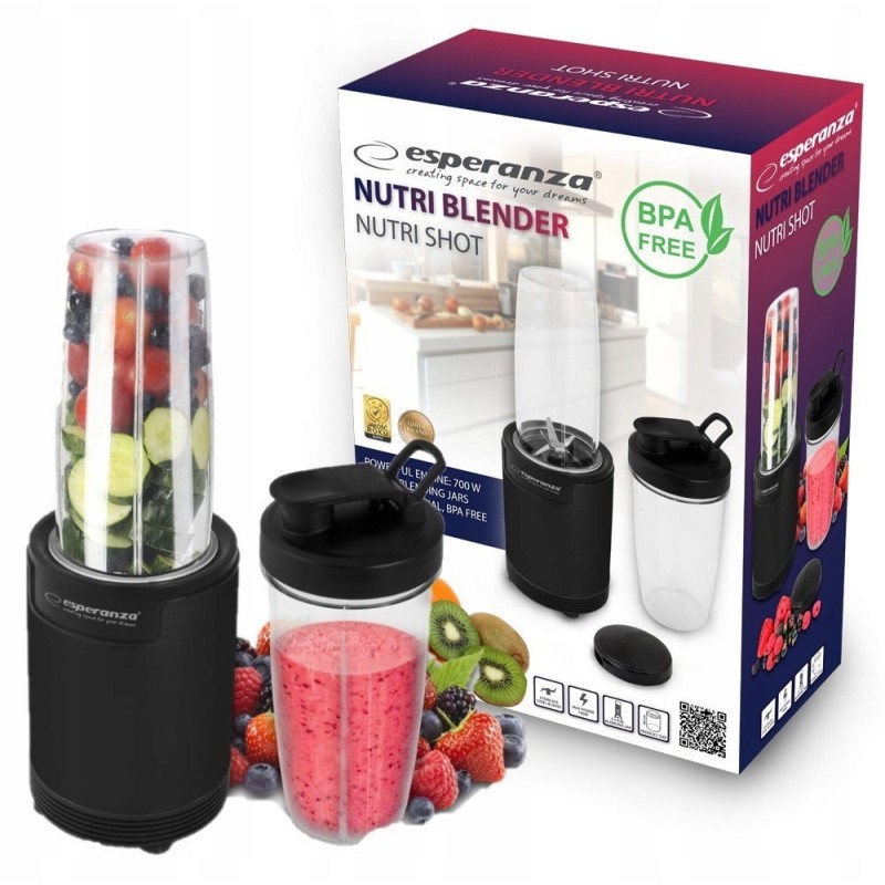 Esperanza EKM029 Nutri blender / Personal blender 6in1 700W Black Esperanza EKM029 Nutri blender / Personal blender 6in1 700W Black