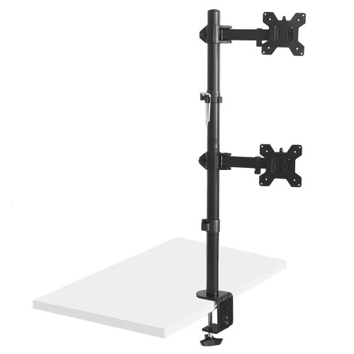 Maclean MC-967 Double Vertical Monitor Desk Mount Screen Holder max VESA 100x100, 13-27 Maclean MC-967 Double Vertical Monitor Desk Mount Screen Holder max VESA 100x100, 13-27