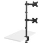 Maclean MC-967 Double Vertical Monitor Desk Mount Screen Holder max VESA 100x100, 13-27