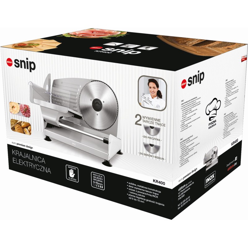 ELDOM Slicer SNIP, metal, 2 knives, power 150 W ELDOM Slicer SNIP, metal, 2 knives, power 150 W