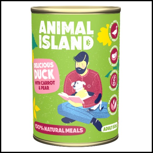 ANIMAL ISLAND Duck with millet and carrots - wet dog food - 400 g ANIMAL ISLAND Duck with millet and carrots - wet dog food - 400 g
