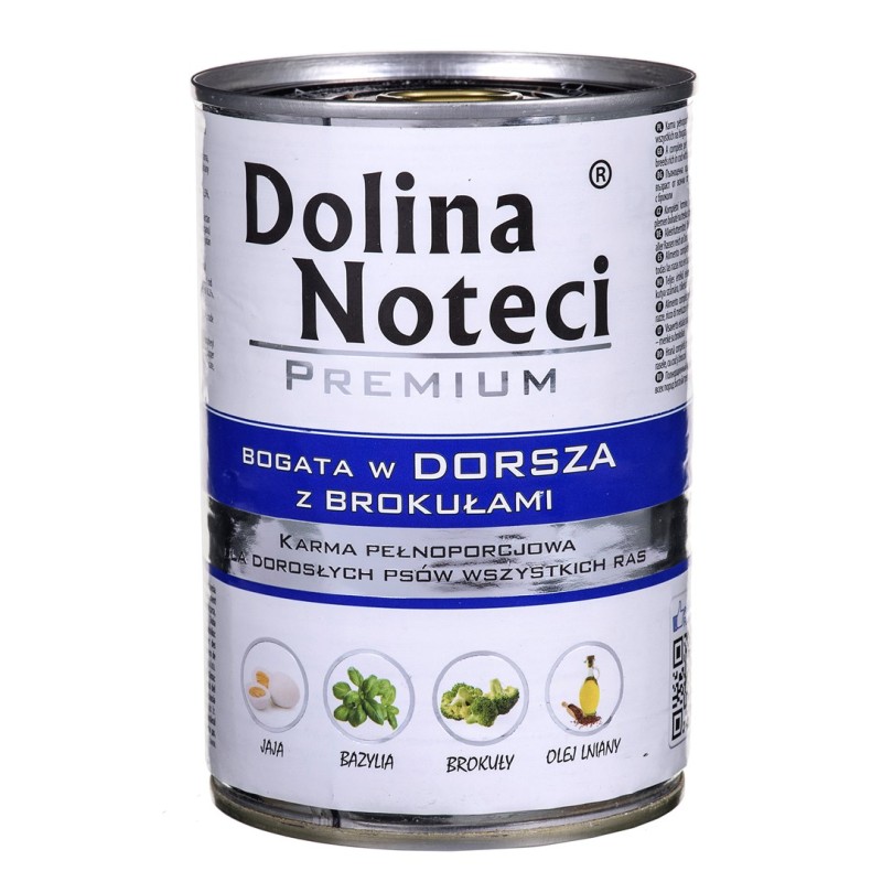 Dolina Noteci Premium cod-rich with broccoli - wet dog food - 400g