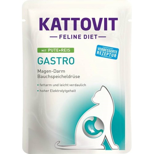 KATTOVIT Feline Diet Gastro Turkey with rice - wet cat food - 85g KATTOVIT Feline Diet Gastro Turkey with rice - wet cat food - 85g