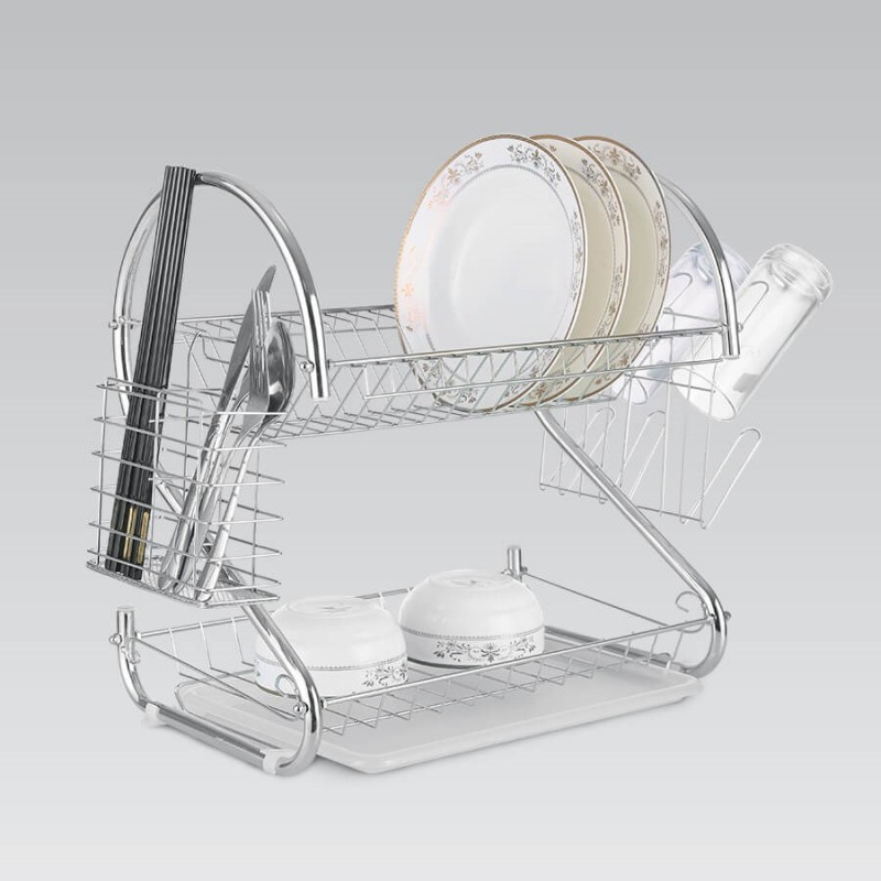 Dish drying rack 38 cm MAESTRO MR-1025-38 Silver