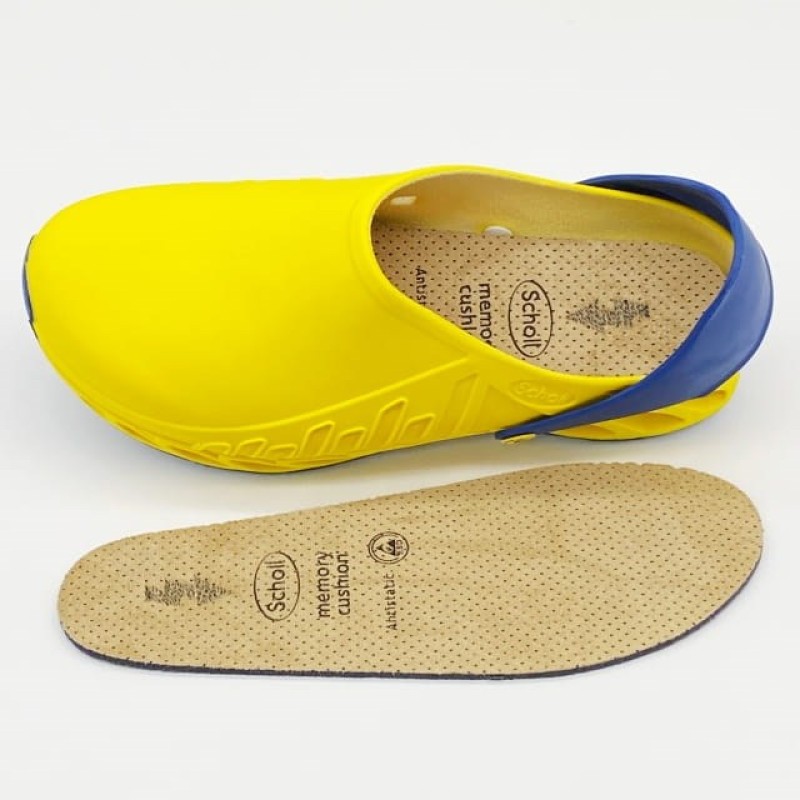 Scholl Evoflex - unisex clogs yellow, size 38 Scholl Evoflex - unisex clogs yellow, size 38