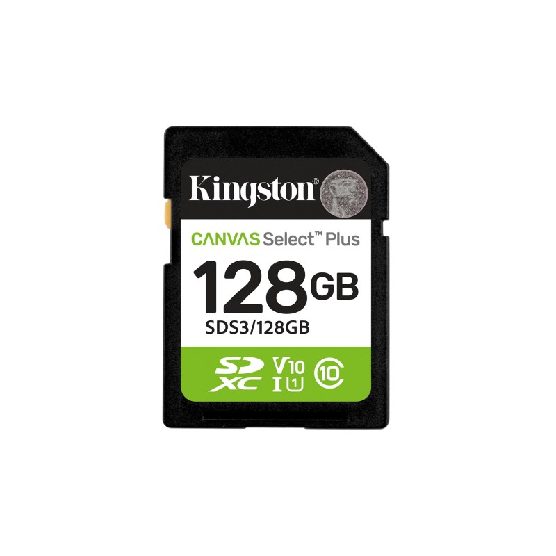 Kingston Technology 128GB SDXC Canvas Select Plus Gen3 150MB/s C10 UHS-I U1 V10