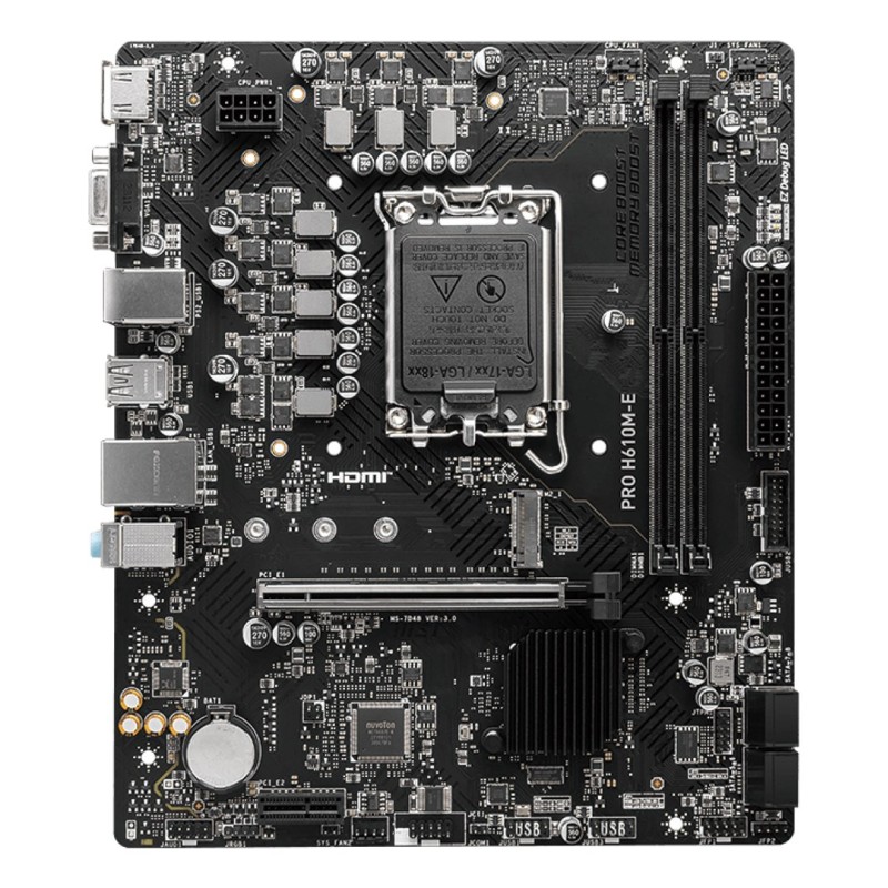 MSI PRO H610M-E motherboard Intel H610 LGA 1700 micro ATX MSI PRO H610M-E motherboard Intel H610 LGA 1700 micro ATX