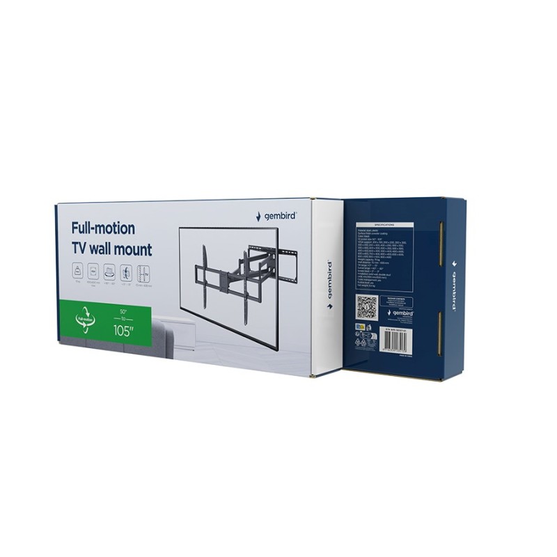 Gembird WM-105ST-01 Full-motion TV wall mount, 50 Gembird WM-105ST-01 Full-motion TV wall mount, 50
