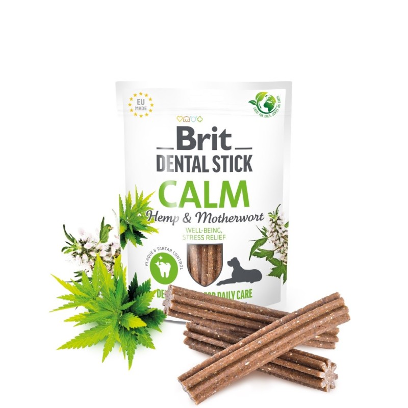 BRIT Dental Stick Calm Hemp & Materwort - dog treat - 251 g BRIT Dental Stick Calm Hemp & Materwort - dog treat - 251 g
