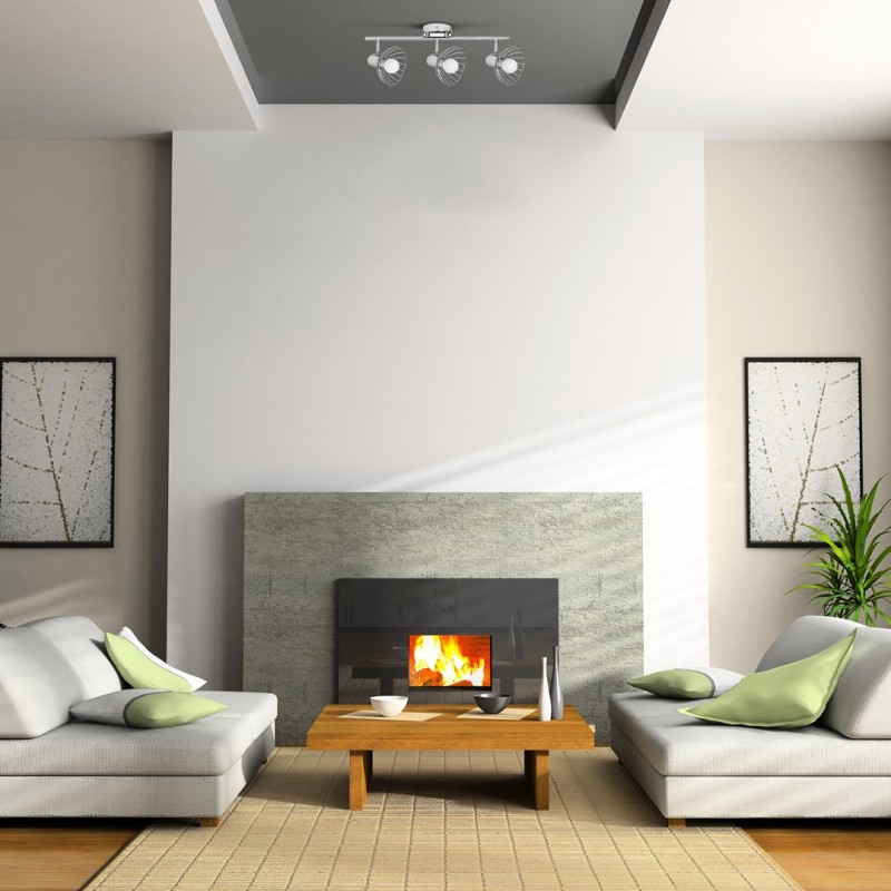 Activejet GIZEL triple ceiling wall light strip chrome E14 wall lamp for living room Activejet GIZEL triple ceiling wall light strip chrome E14 wall lamp for living room