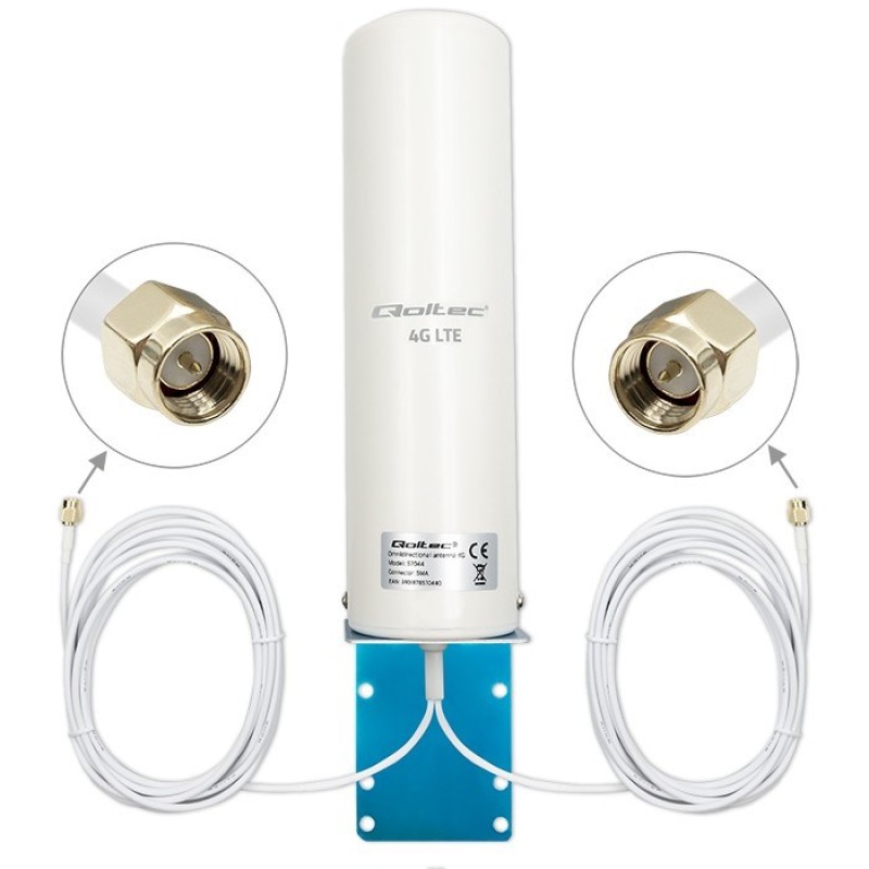 Qoltec 57044 4G LTE DUAL antenna | 5dBi | omnidirectional | outdoor