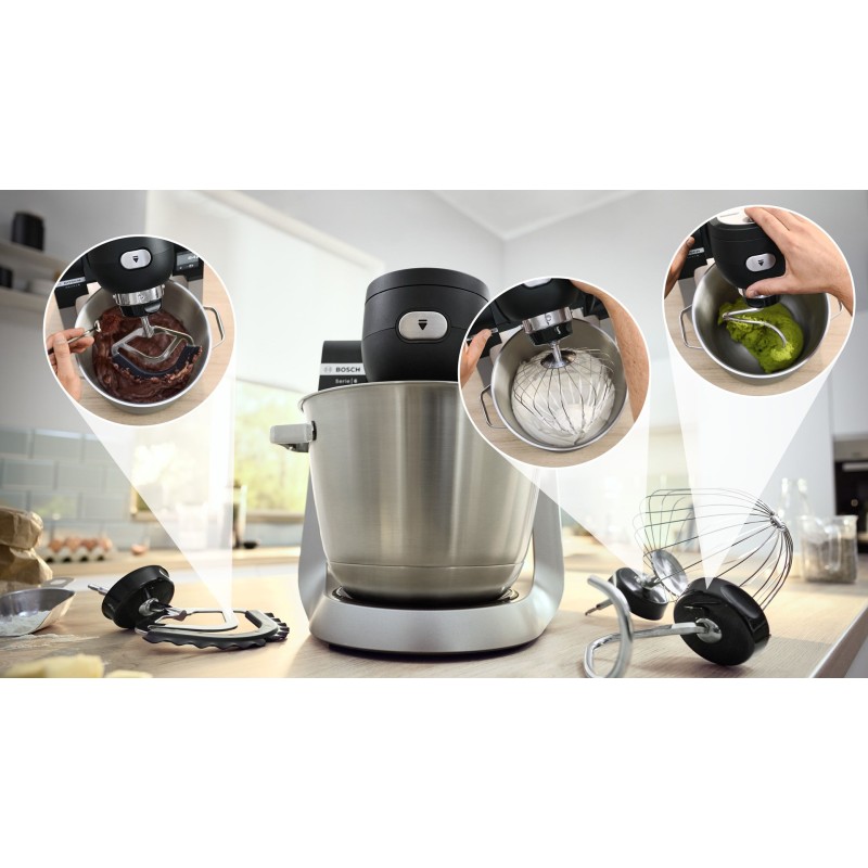 Bosch Serie 6 MUMS6ZS17 food processor 1600 W 5.5 L Black, Stainless steel Bosch Serie 6 MUMS6ZS17 food processor 1600 W 5.5 L Black, Stainless steel