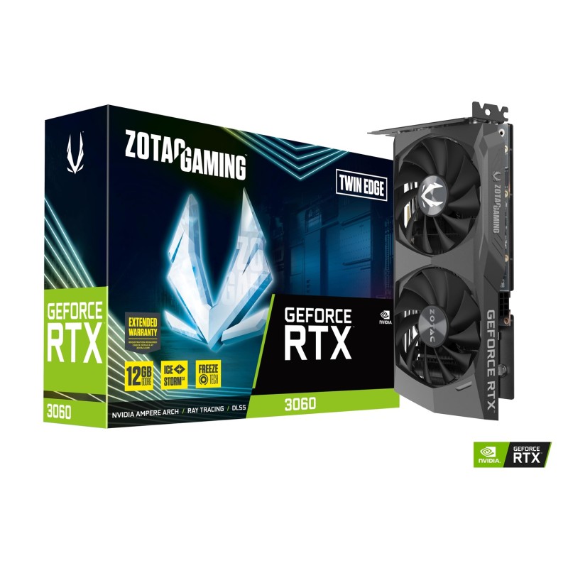 Zotac GAMING GeForce RTX 3060 Twin Edge NVIDIA 12 GB GDDR6 Zotac GAMING GeForce RTX 3060 Twin Edge NVIDIA 12 GB GDDR6