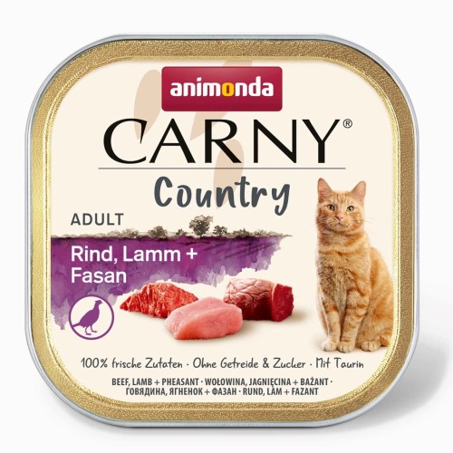 ANIMONDA Carny Country Beef, Lamb + Pheasant - wet cat food - 100 g ANIMONDA Carny Country Beef, Lamb + Pheasant - wet cat food - 100 g