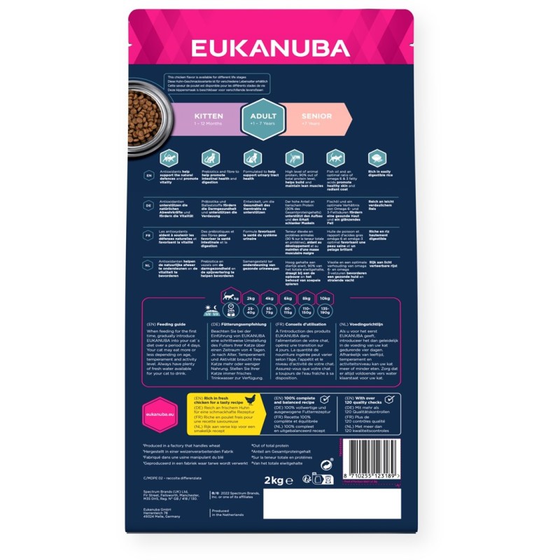 EUKANUBA Adult Chicken - dry cat food - 2kg EUKANUBA Adult Chicken - dry cat food - 2kg