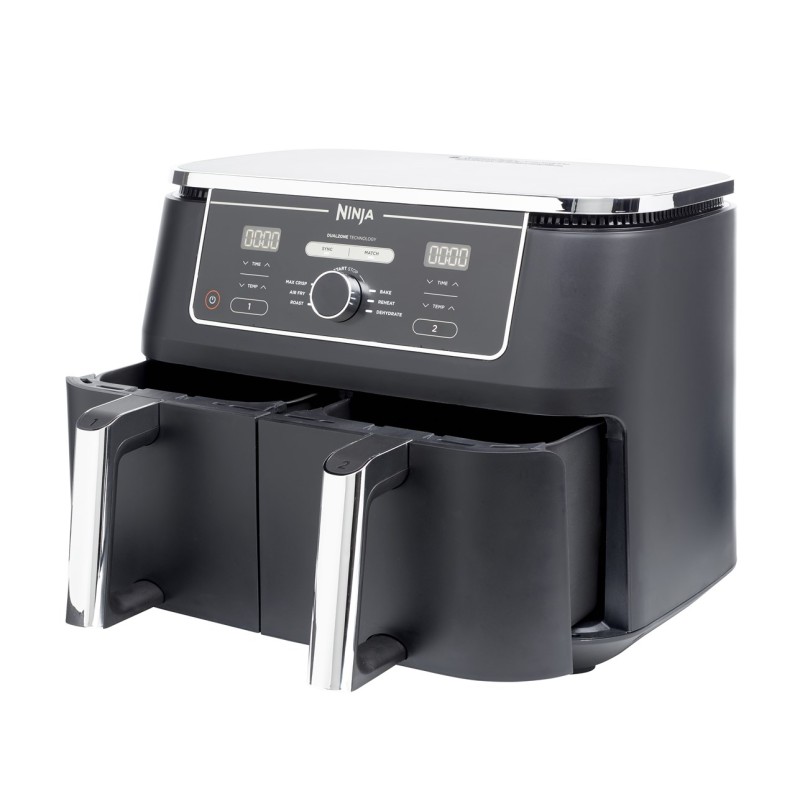 Ninja AF400EU fryer Double 9.5 L Stand-alone 2470 W Hot air fryer Black Ninja AF400EU fryer Double 9.5 L Stand-alone 2470 W Hot air fryer Black