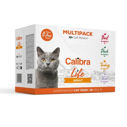 CALIBRA CAT life pouch adult multipack 12x85g CALIBRA CAT life pouch adult multipack 12x85g