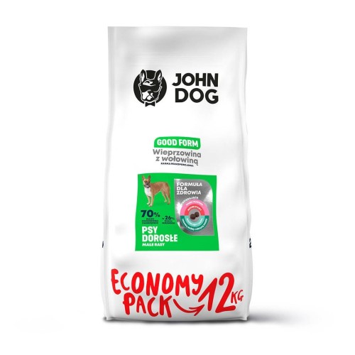 JOHN DOG Good Form Small Pork with beef - dry dog food - 12 kg JOHN DOG Good Form Small Pork with beef - dry dog food - 12 kg