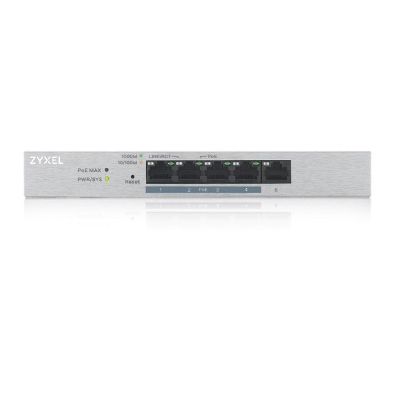Zyxel GS1200-5HP v2 Managed Gigabit Ethernet (10/100/1000) Power over Ethernet (PoE) Grey Zyxel GS1200-5HP v2 Managed Gigabit Ethernet (10/100/1000) Power over Ethernet (PoE) Grey