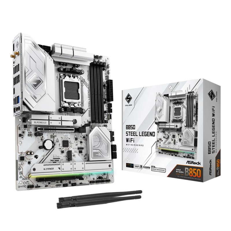 Asrock B850 Steel Legend WiFi AMD B850 Socket AM5 ATX Asrock B850 Steel Legend WiFi AMD B850 Socket AM5 ATX