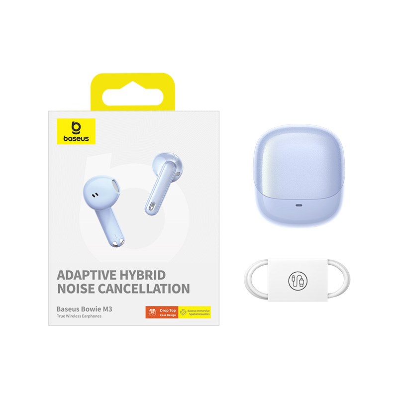 Baseus Bowie M3 Headset True Wireless Stereo (TWS) In-ear Calls/Music USB Type-C Bluetooth Blue Baseus Bowie M3 Headset True Wireless Stereo (TWS) In-ear Calls/Music USB Type-C Bluetooth Blue