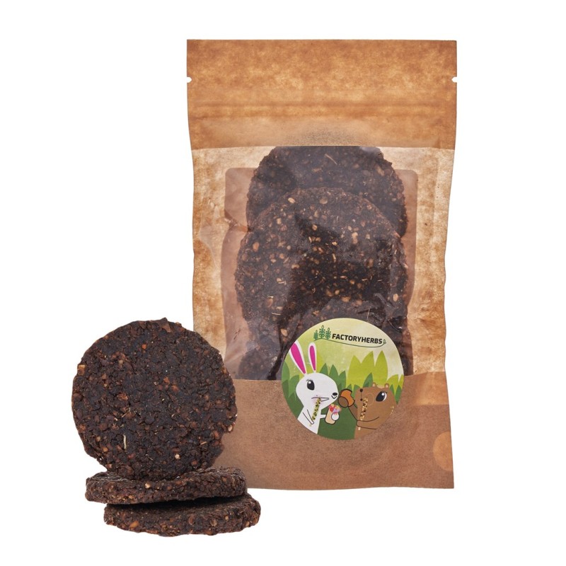 FACTORYHERBS Jerusalem artichoke cookies with flaxseed - treat for rodents and rabbits - 100g FACTORYHERBS Jerusalem artichoke cookies with flaxseed - treat for rodents and rabbits - 100g