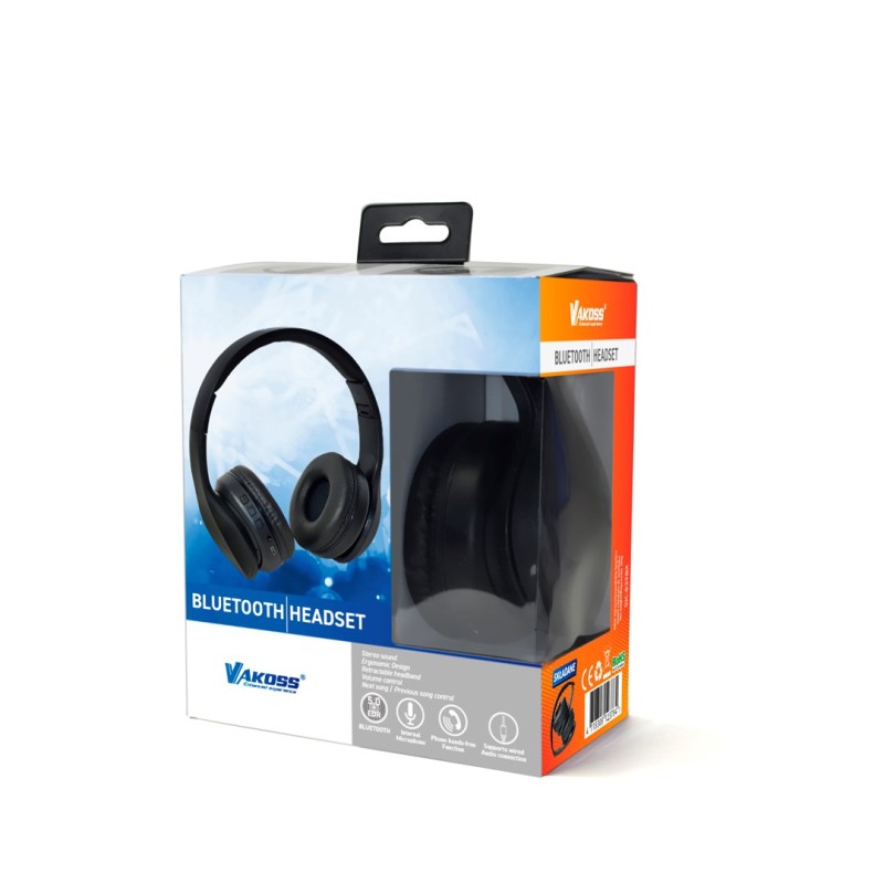 Vakoss SK-839BX headphones/headset Wired & Wireless Head-band Music Bluetooth Black Vakoss SK-839BX headphones/headset Wired & Wireless Head-band Music Bluetooth Black