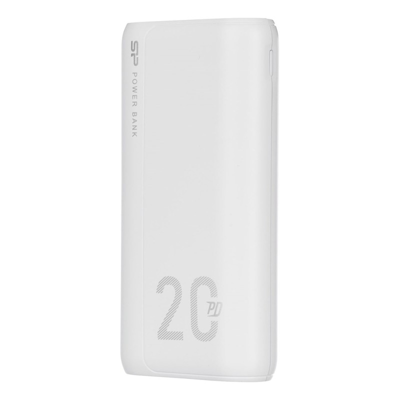 SILICON POWER QS15 Powerbank External battery 20000 mAh 2x USB QC 3.0 1x USB-C PD (SP20KMAPBKQS150W) White SILICON POWER QS15 Powerbank External battery 20000 mAh 2x USB QC 3.0 1x USB-C PD (SP20KMAPBKQS150W) White