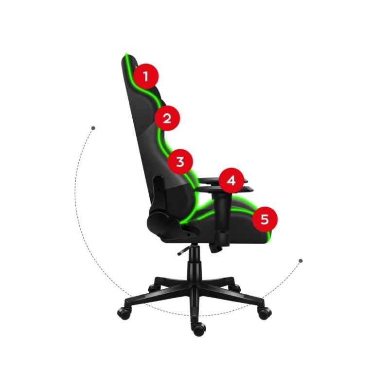 Huzaro Force 6.2 RGB PC gaming chair Bucket (cradle) seat Black Huzaro Force 6.2 RGB PC gaming chair Bucket (cradle) seat Black