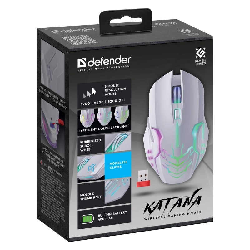 CDEFENDER GM-511 KATANA RF 3200dpi 7P WHITE CDEFENDER GM-511 KATANA RF 3200dpi 7P WHITE