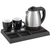 Adler AD 1354 Hotel kettle stainless steel 1.2 L + tray with cups black, steel