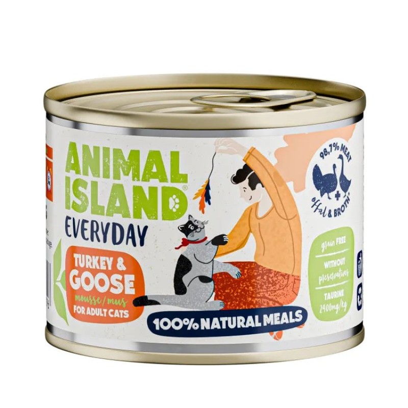 ANIMAL ISLAND Everyday Turkey and goose - wet cat food - 200g ANIMAL ISLAND Everyday Turkey and goose - wet cat food - 200g