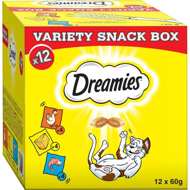 DREAMIES Variety Snack Box - cat treats - 12x60 g