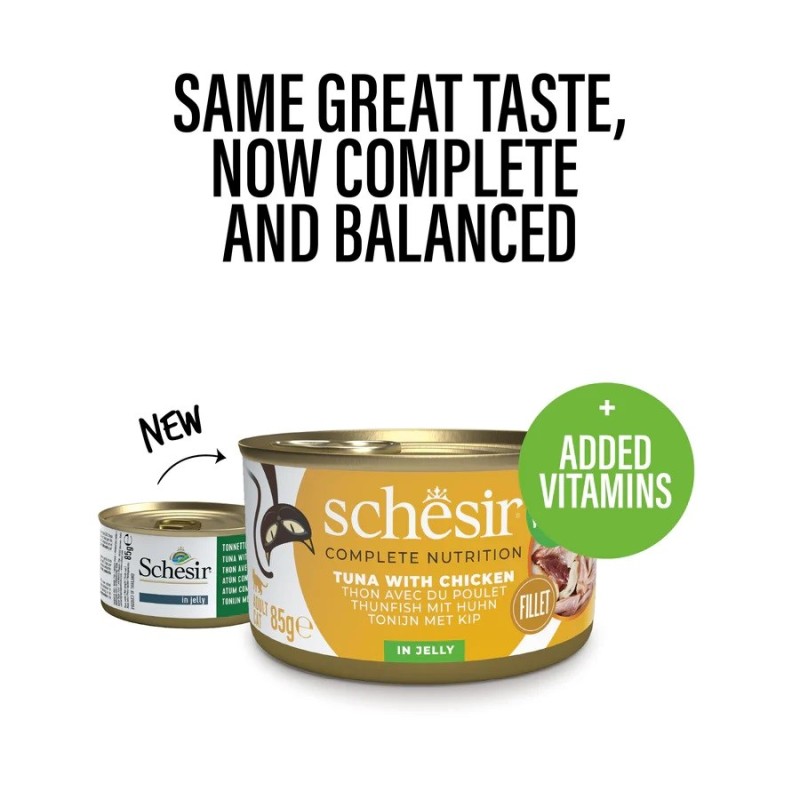 SCHESIR Tuna with chicken in jelly - wet cat food - 85g